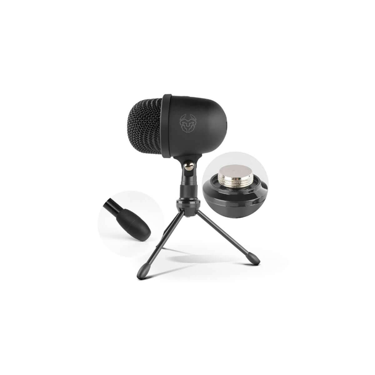 Krom Microphone de bureau professionnel avec trépied - Bien-être & style