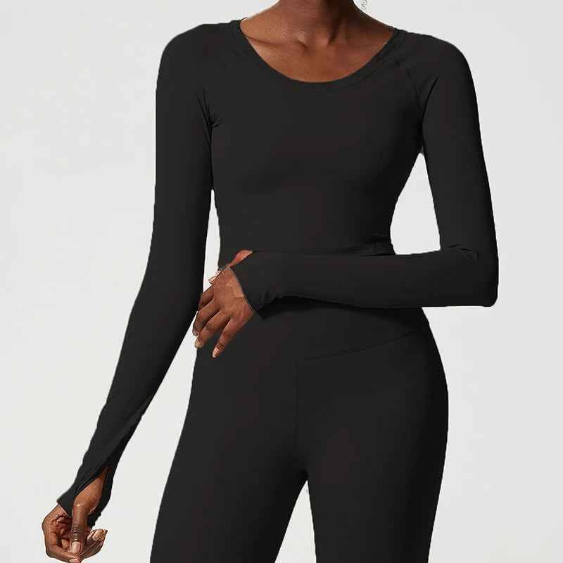 T-shirt de Yoga Longue Femme Personnalisable
