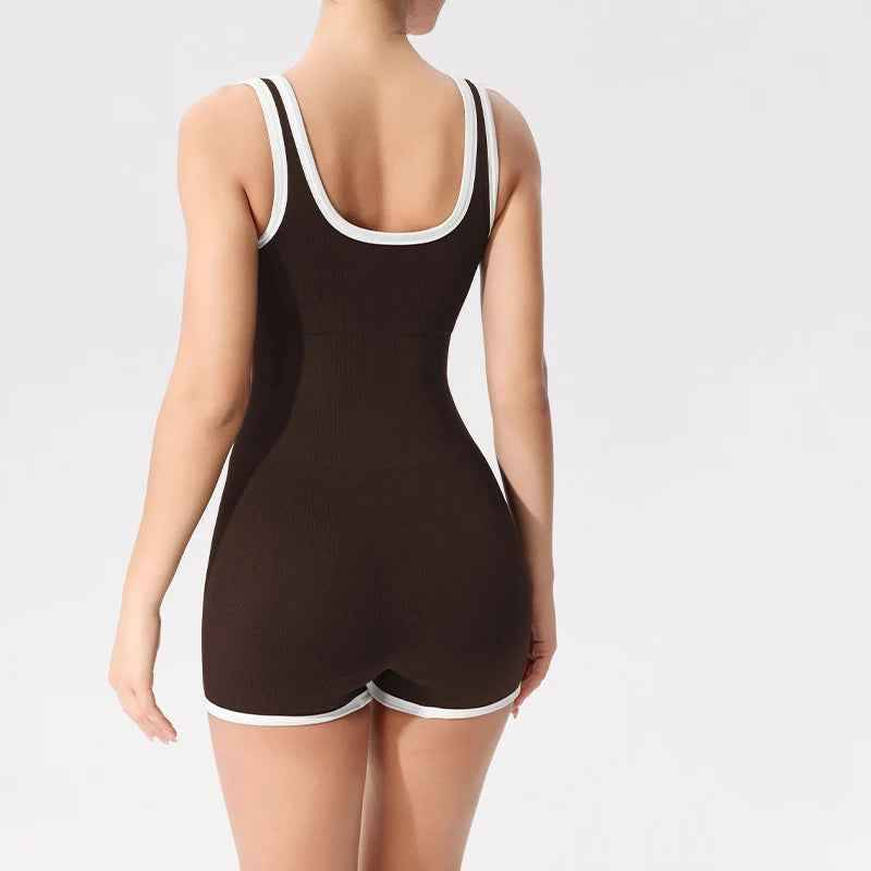 Combinaison de yoga femme à capuche, rapide à sécher, respirante,