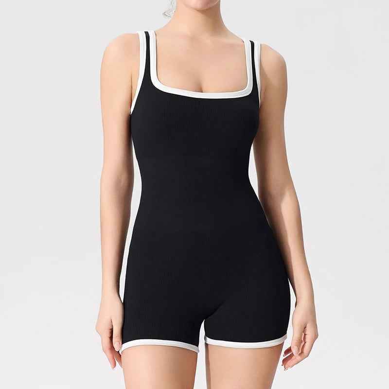 Combinaison de yoga femme à capuche, rapide à sécher, respirante,