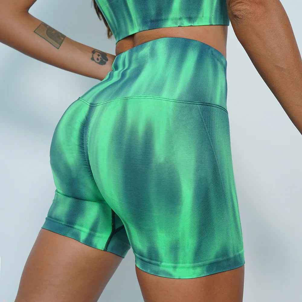 Leggings Taille Haute Tie-Dye Femme Fitness