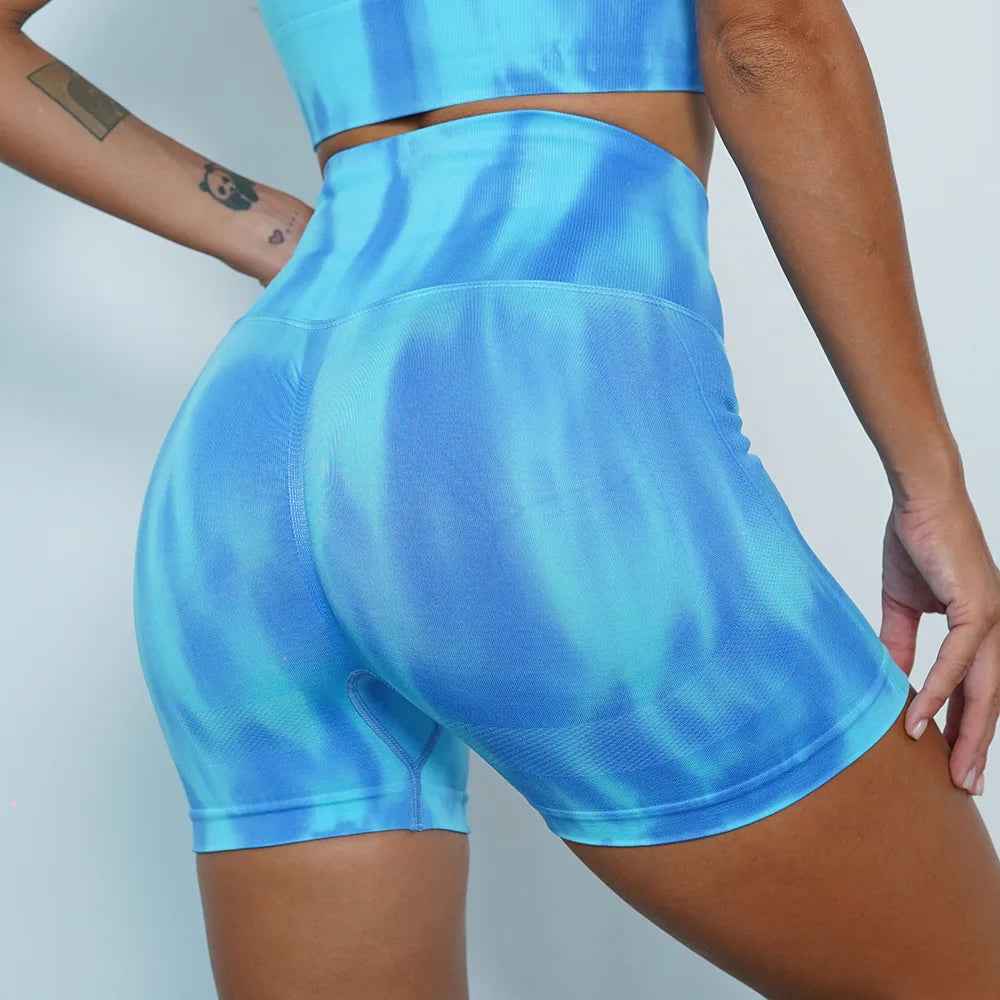 Leggings Taille Haute Tie-Dye Femme Fitness