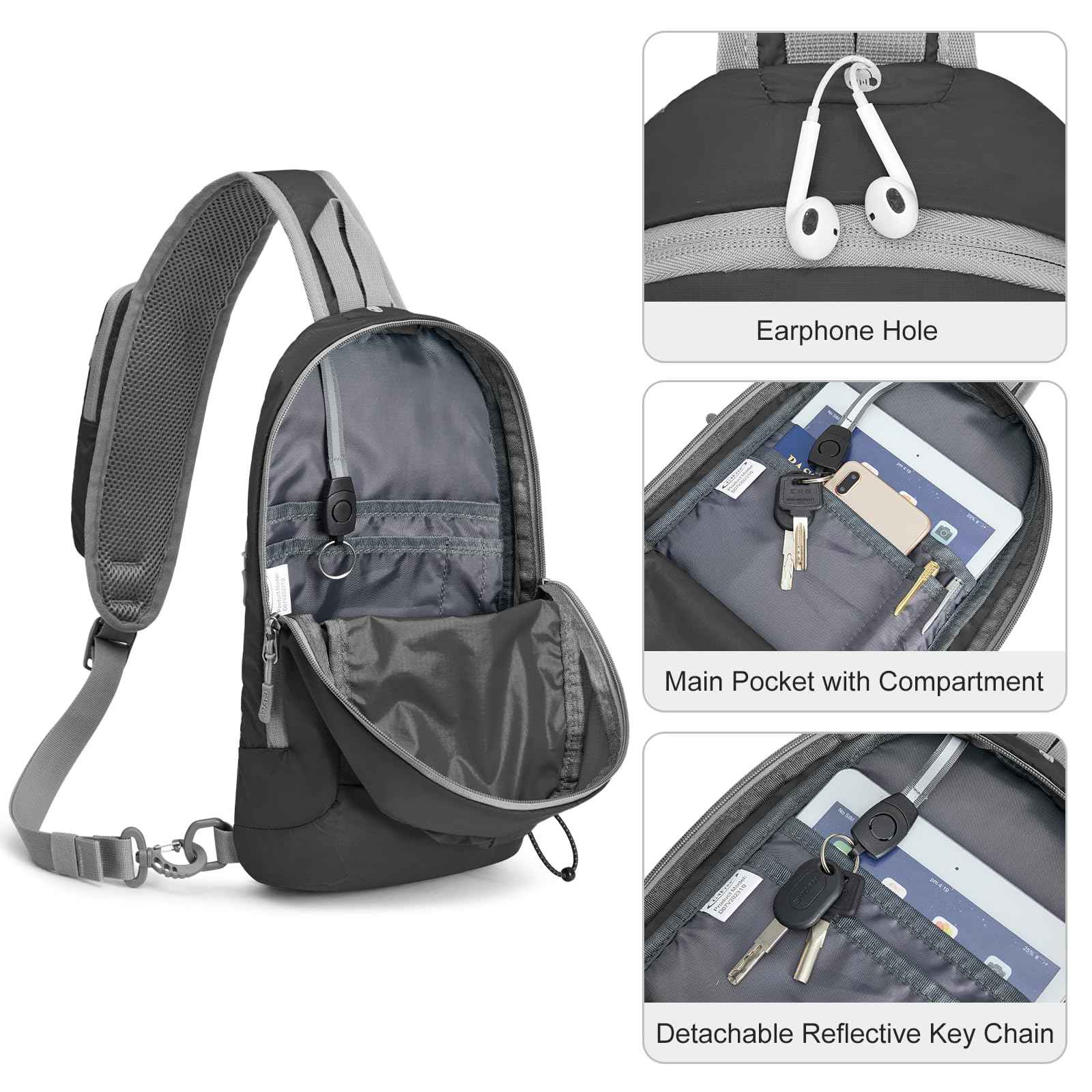 G4Free Sling Bag RFID, Ultra-Léger et Pratique