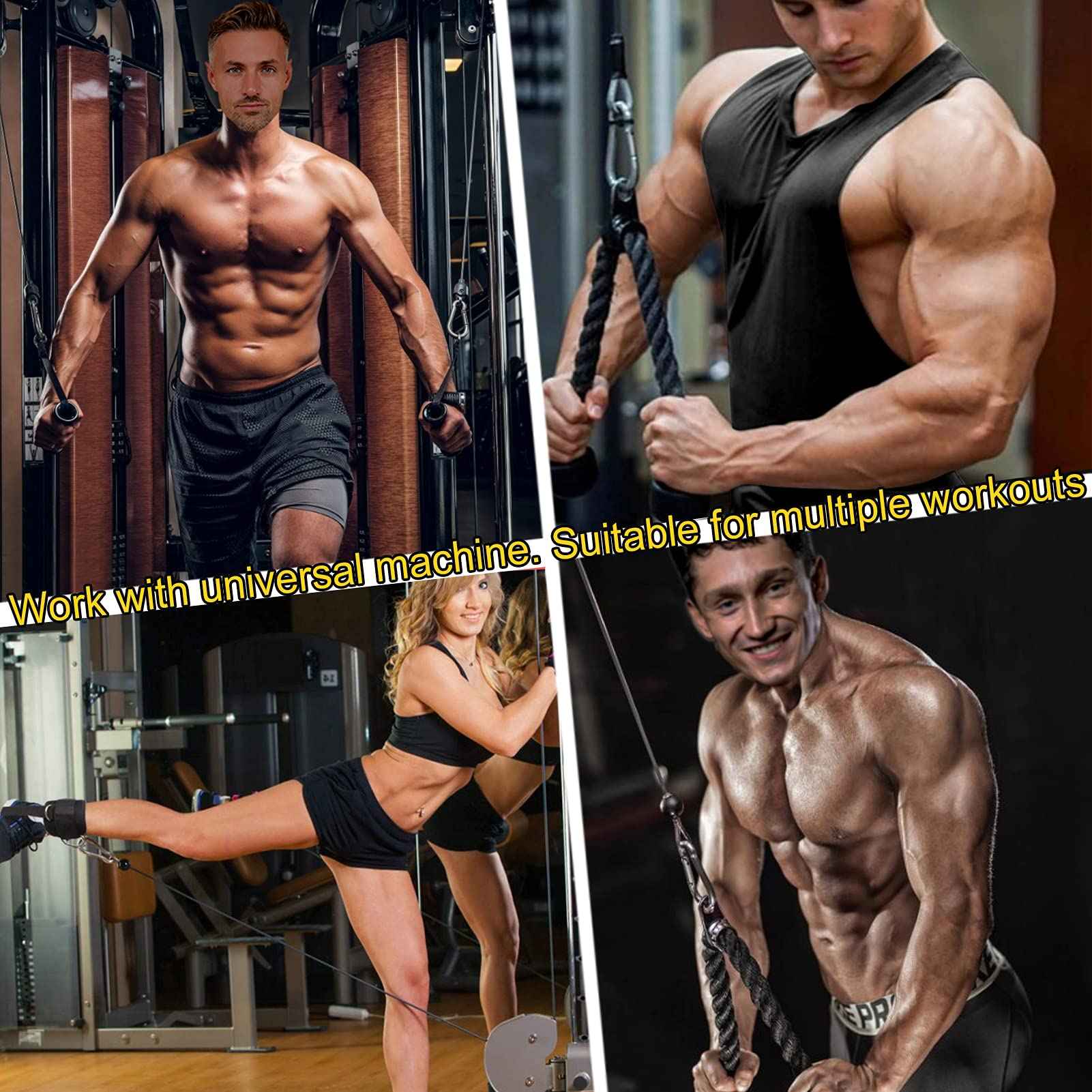Rope Tricep Attachment Set - Home Gym Essential