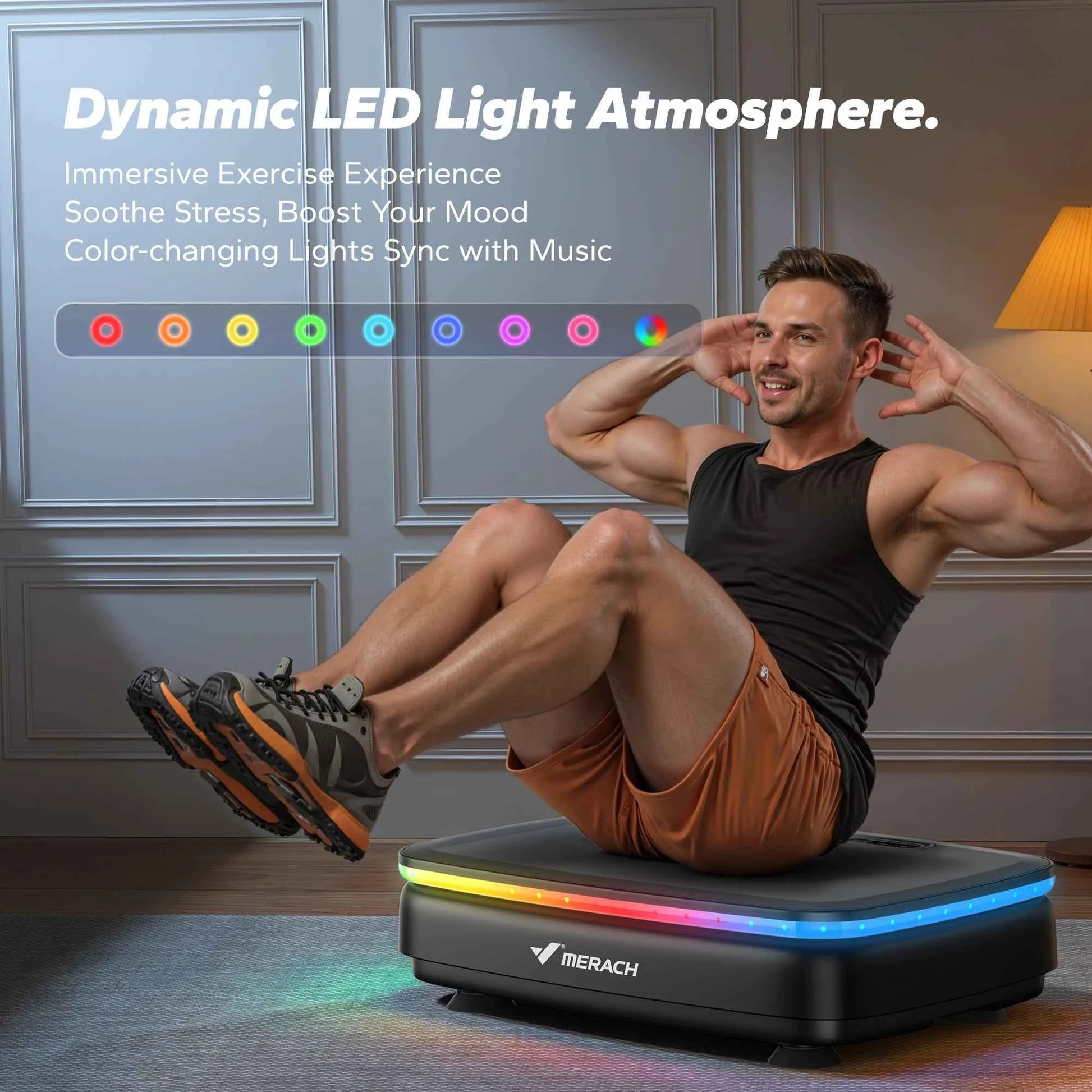 Plaque Vibrante MERACH : Fitness & Musique