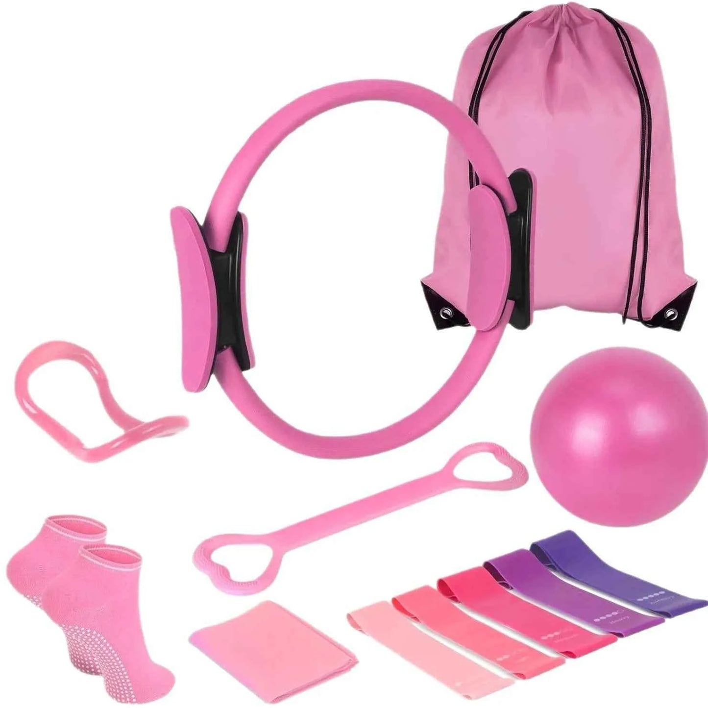 Set Pilates 13 PCS pour Entraînement à Domicile