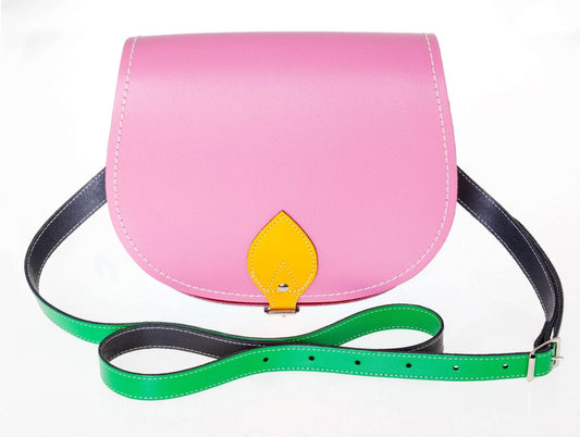 Zatchels sac en cuir femme coloré besace rose vif - Bien-être & style 