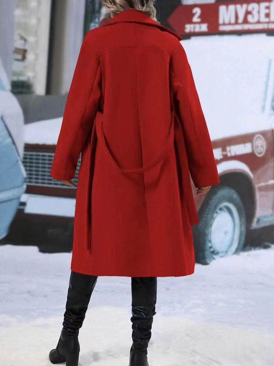 Bien être style manteau trench femme hiver élégant avec ceinture - Bien-être & style 