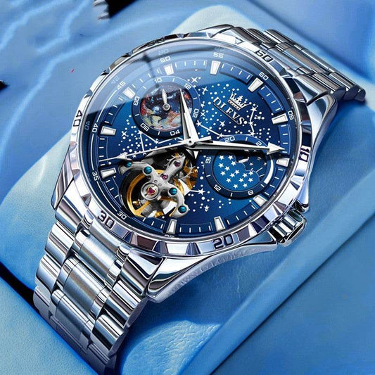 montre mécanique homme ciel étoilé élégante - Bien-être & style 