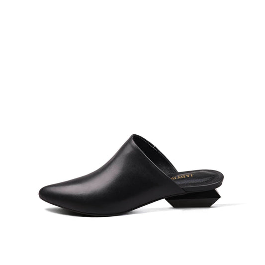 Jady Rose mules en cuir noir pour femmes élégantes - Bien-être & style 