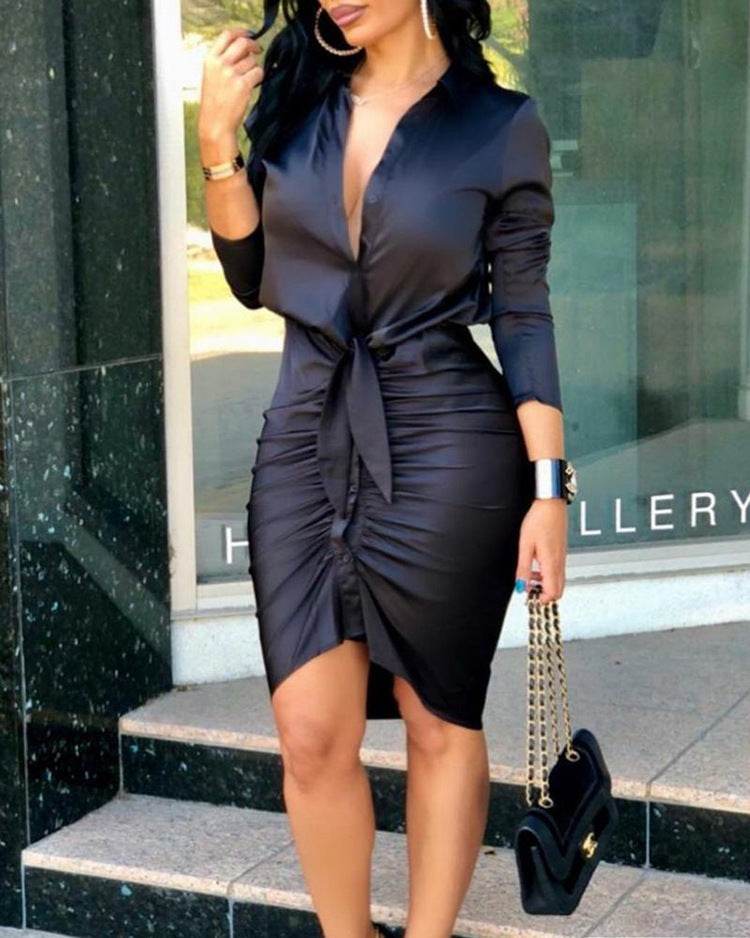 Robe chemise élégante femme Bien être style - Chic et Confort - Bien-être & style 