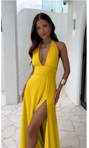 Robe sexy dos nu femme longue fendue Bien être style - Bien-être & style 