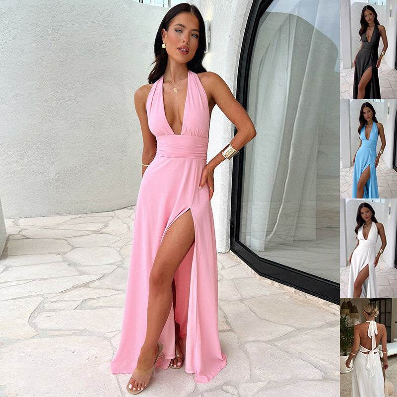 Robe sexy dos nu femme longue fendue Bien être style - Bien-être & style 