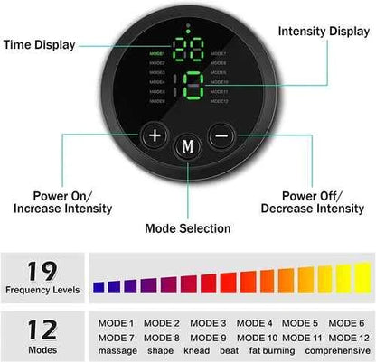Ceinture de fitness abdominale avec affichage LCD pour entraînement à domicile et perte de poids