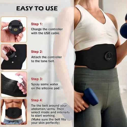 Ceinture de fitness abdominale avec affichage LCD pour entraînement à domicile et perte de poids