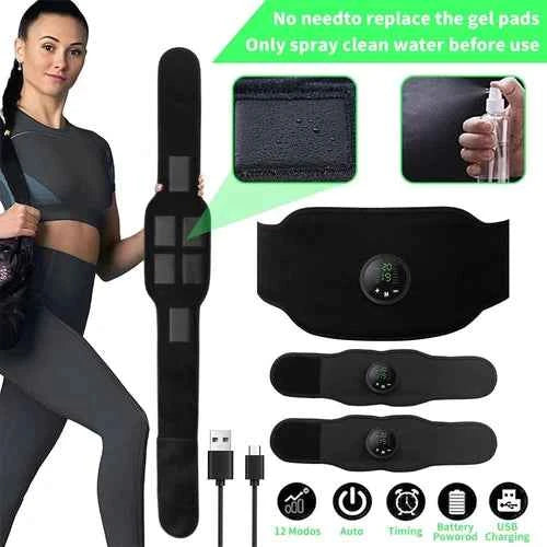 Ceinture de fitness abdominale avec affichage LCD pour entraînement à domicile et perte de poids